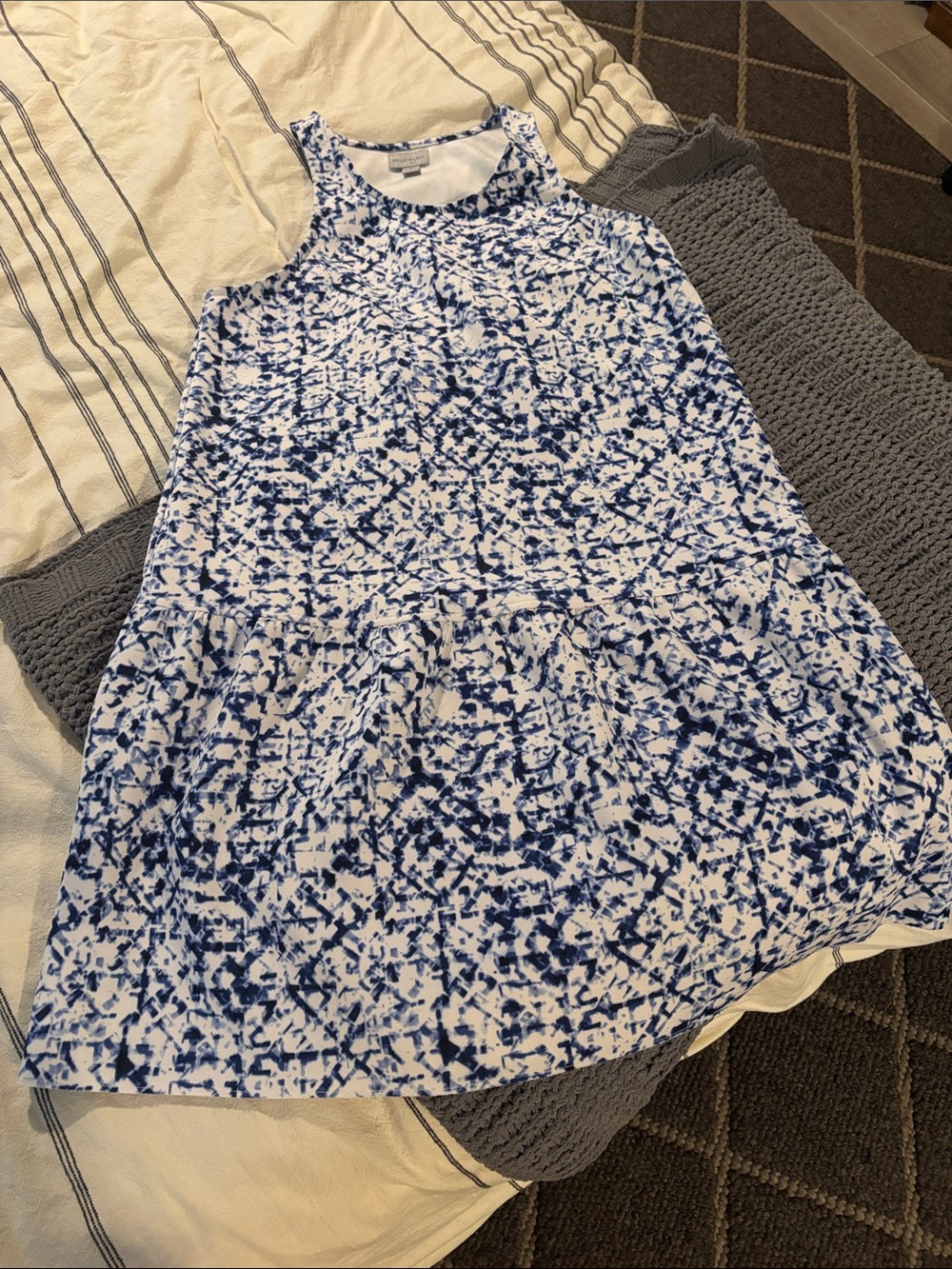 Women’s: Belle Sky Blue & White Tank Dress